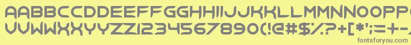 フォントXide – 黄色の背景に灰色の文字