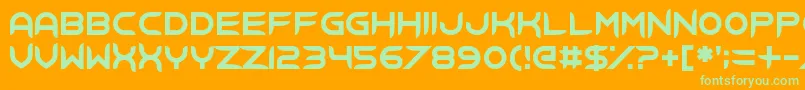 Xide Font – Green Fonts on Orange Background
