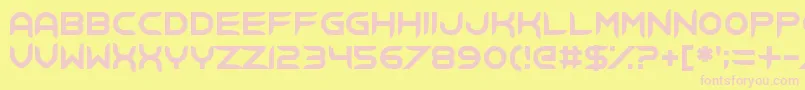 Xide Font – Pink Fonts on Yellow Background