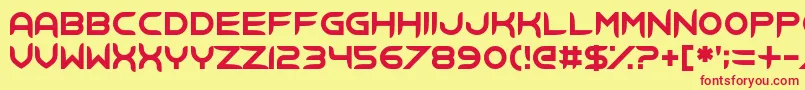 Xide Font – Red Fonts on Yellow Background