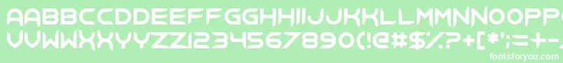 Xide Font – White Fonts on Green Background