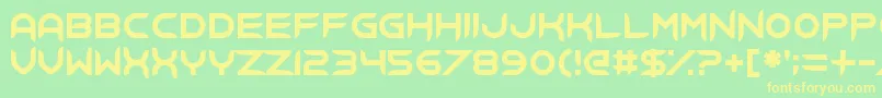 Xide Font – Yellow Fonts on Green Background