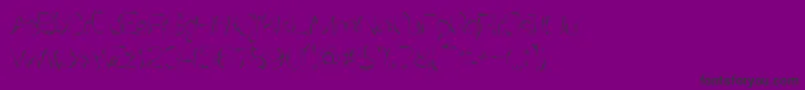 Шрифт BirdFeather – чёрные шрифты на фиолетовом фоне