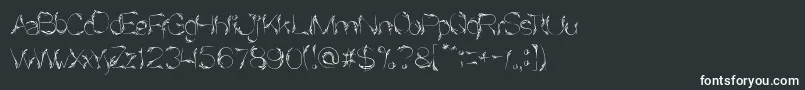 Шрифт BirdFeather – белые шрифты на чёрном фоне