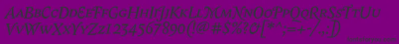 BiblonScOtItalic Font – Black Fonts on Purple Background