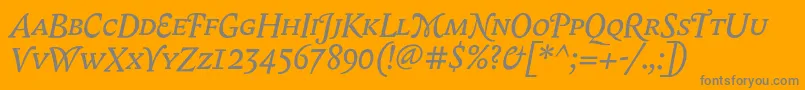 BiblonScOtItalic Font – Gray Fonts on Orange Background