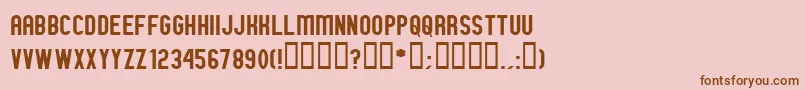 GmExpNorm Font – Brown Fonts on Pink Background