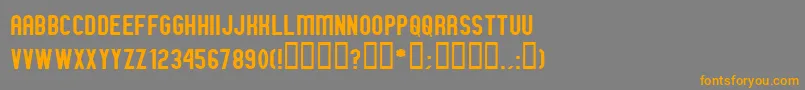 GmExpNorm Font – Orange Fonts on Gray Background