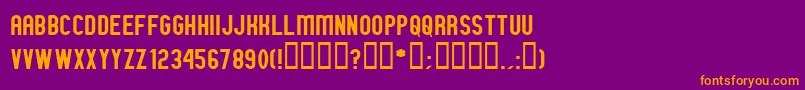 GmExpNorm Font – Orange Fonts on Purple Background