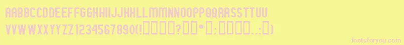 GmExpNorm Font – Pink Fonts on Yellow Background
