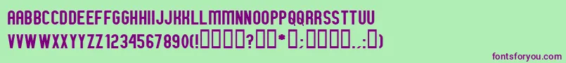 GmExpNorm Font – Purple Fonts on Green Background