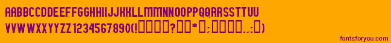 GmExpNorm Font – Purple Fonts on Orange Background