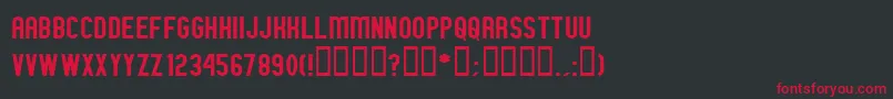 GmExpNorm Font – Red Fonts on Black Background