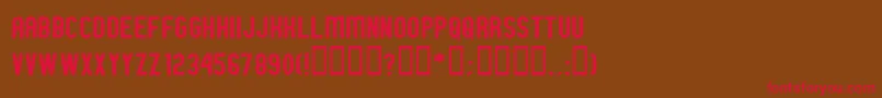 GmExpNorm Font – Red Fonts on Brown Background