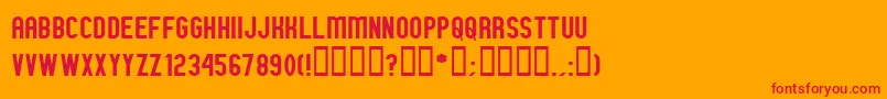 GmExpNorm Font – Red Fonts on Orange Background