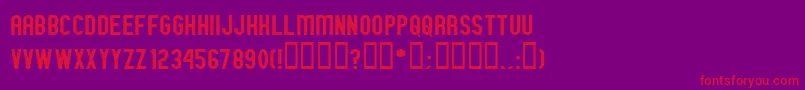 GmExpNorm Font – Red Fonts on Purple Background