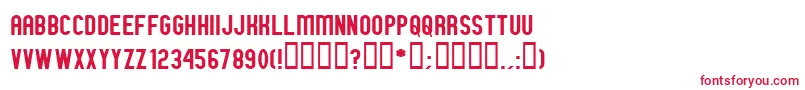 GmExpNorm Font – Red Fonts on White Background