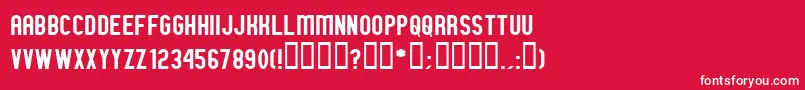 GmExpNorm Font – White Fonts on Red Background