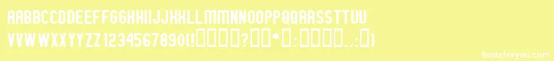 GmExpNorm Font – White Fonts on Yellow Background