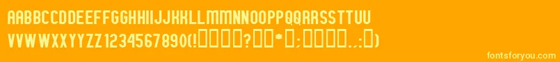 GmExpNorm Font – Yellow Fonts on Orange Background