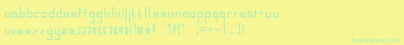 Czcionka AnchorageRegular – zielone czcionki na żółtym tle