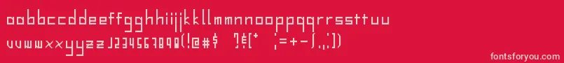 AnchorageRegular Font – Pink Fonts on Red Background