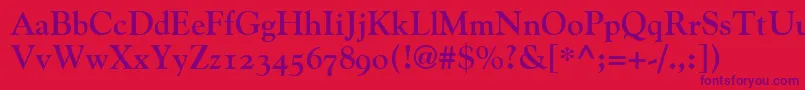 GoudyBoldOldStyleFigures Font – Purple Fonts on Red Background