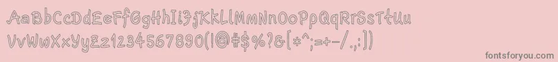 EscriptLtBoldNarrowOutline Font – Gray Fonts on Pink Background