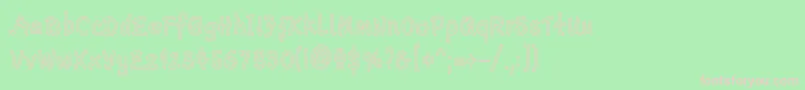 EscriptLtBoldNarrowOutline Font – Pink Fonts on Green Background