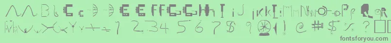 LiveWire Font – Gray Fonts on Green Background