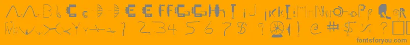 LiveWire Font – Gray Fonts on Orange Background