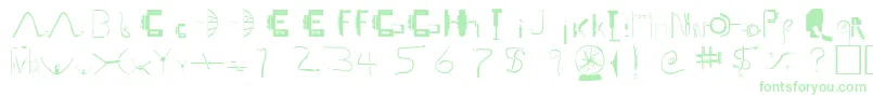 LiveWire-Schriftart – Grüne Schriften auf weißem Hintergrund