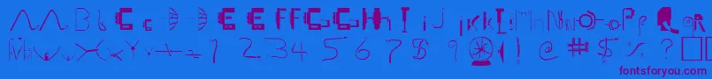 LiveWire Font – Purple Fonts on Blue Background
