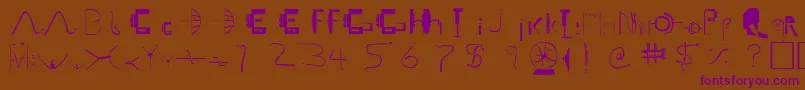 LiveWire Font – Purple Fonts on Brown Background