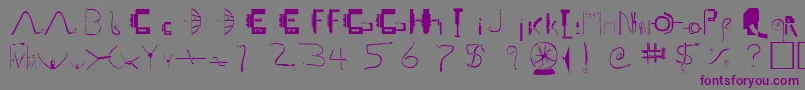 LiveWire Font – Purple Fonts on Gray Background