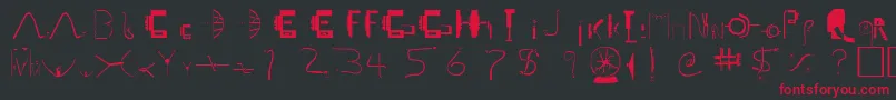 LiveWire Font – Red Fonts on Black Background