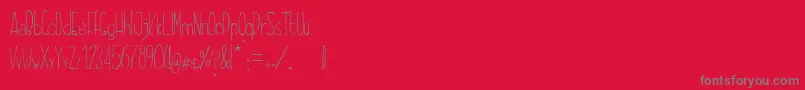 Fonte DayonaElegant – fontes cinzas em um fundo vermelho