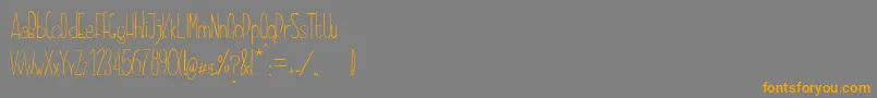 DayonaElegant Font – Orange Fonts on Gray Background