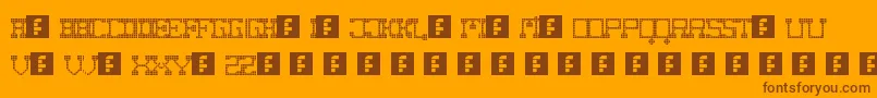 FatCowboySquare Font – Brown Fonts on Orange Background