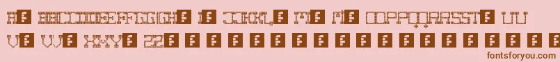 FatCowboySquare Font – Brown Fonts on Pink Background