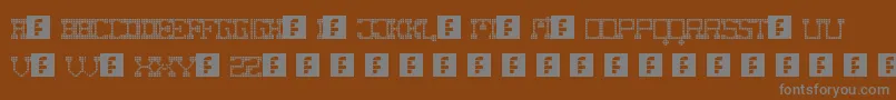 FatCowboySquare Font – Gray Fonts on Brown Background