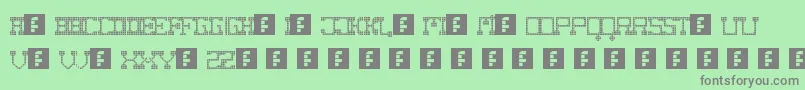 FatCowboySquare Font – Gray Fonts on Green Background