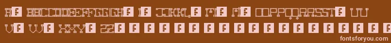 FatCowboySquare Font – Pink Fonts on Brown Background