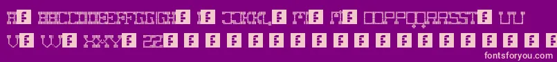 FatCowboySquare Font – Pink Fonts on Purple Background