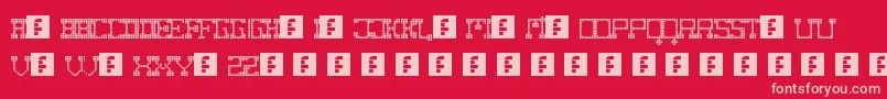 FatCowboySquare Font – Pink Fonts on Red Background