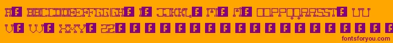 FatCowboySquare Font – Purple Fonts on Orange Background
