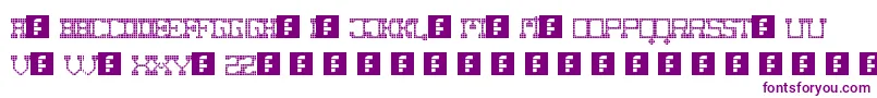 FatCowboySquare Font – Purple Fonts on White Background