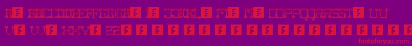 FatCowboySquare Font – Red Fonts on Purple Background