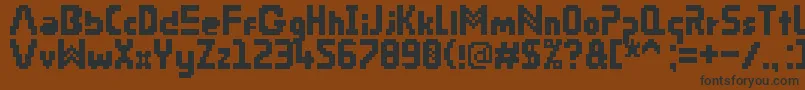 PixRiddim Font – Black Fonts on Brown Background