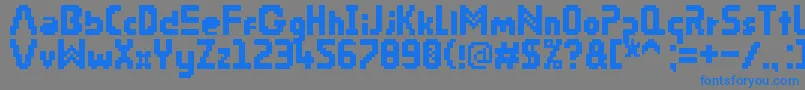 PixRiddim Font – Blue Fonts on Gray Background